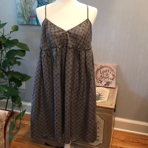 Old Navy Baby Doll Dress Grey & Purple 14